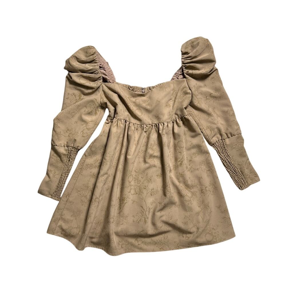 Mare Mare Anthropologie Puff Sleeve babydoll Mini Dress Cottagecore Size CH